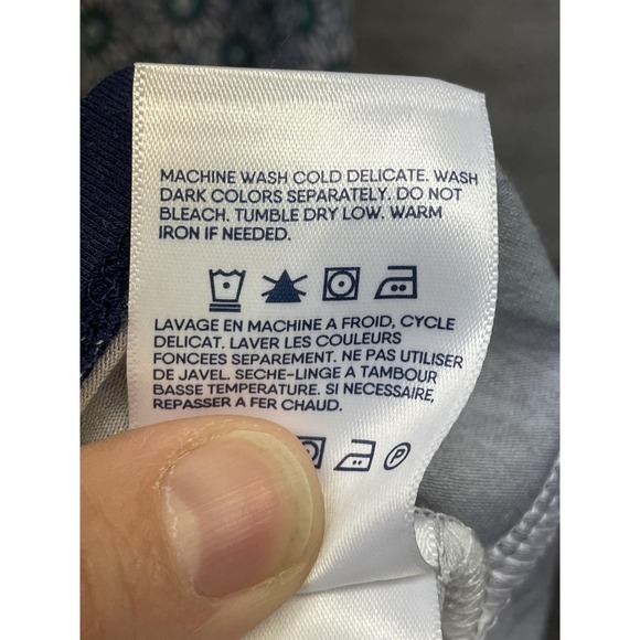 Lands' End Dress Womens M Blue Floral Maxi Square Neck Tank Ruffle Sleeveless - Picture 8 of 10